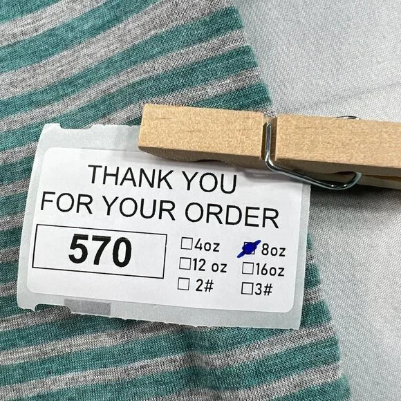 Wet Seal Blouse Womens Size Medium Blue Gray Striped 3/4 Sleeve - Picture 6 of 6